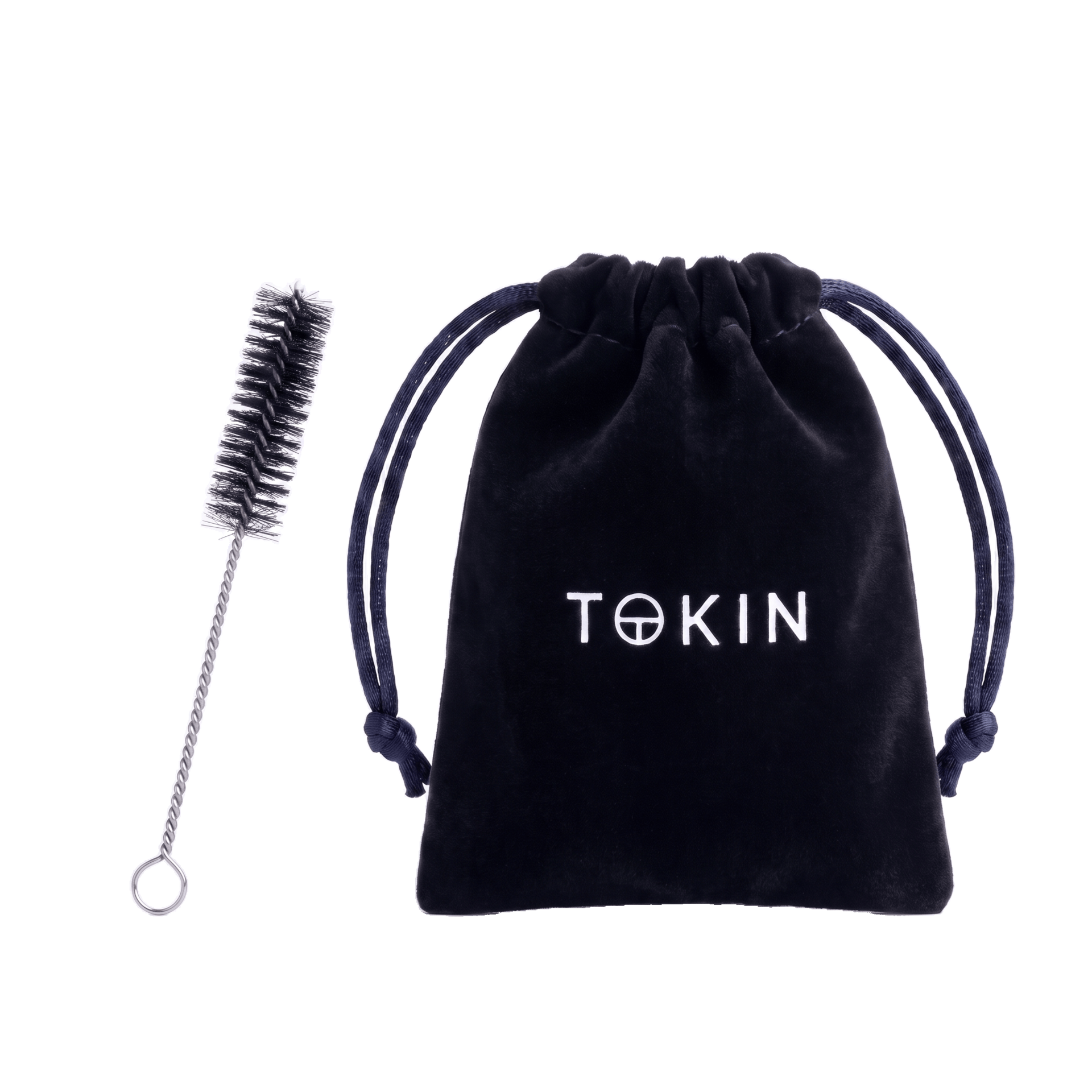 TOKIN velvet storage pouch and pendant cleaning brush
